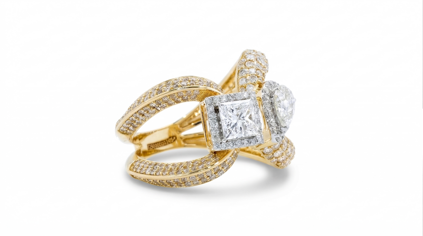 Dual Natural Diamond Ring