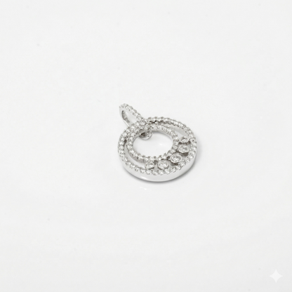 Circle Diamond Halo Pendant