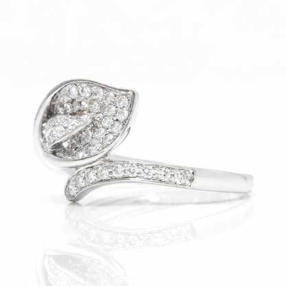 Leaf Natural Diamond Wrap Ring
