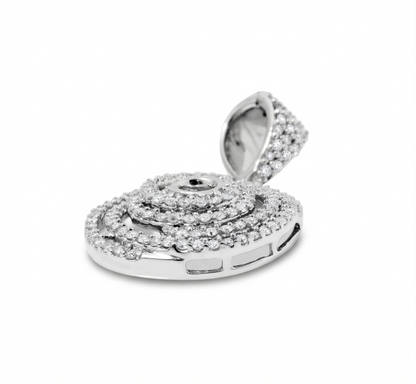 Spiral Pave Pendant Necklace