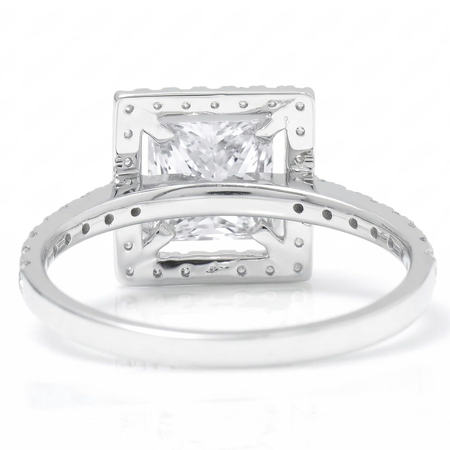 Princess Halo Solitaire Diamond Ring