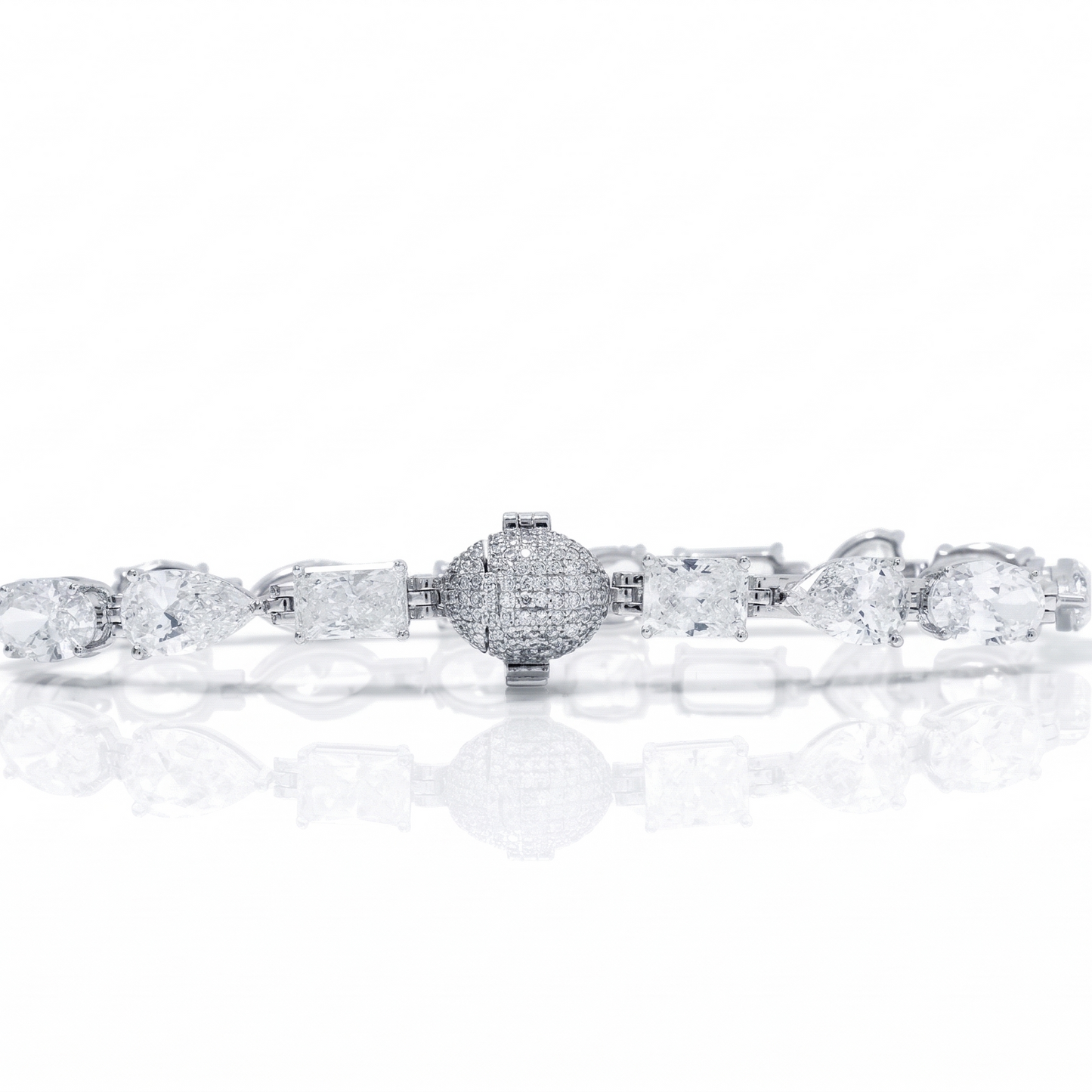 Solitaire Fancy Natural Diamond Tennis  Bracelet