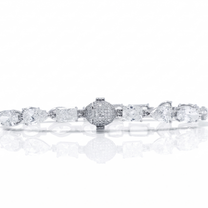 Solitaire Fancy Natural Diamond Tennis  Bracelet