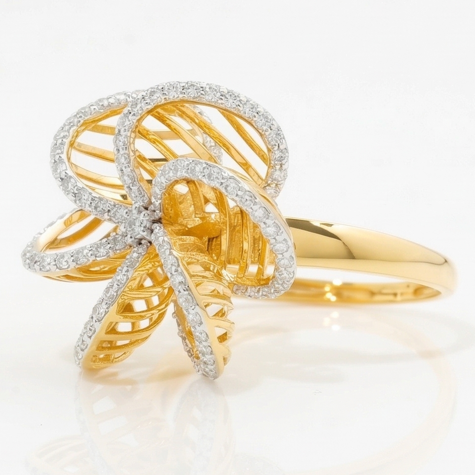 Floral Natural Diamond Cocktail Ring