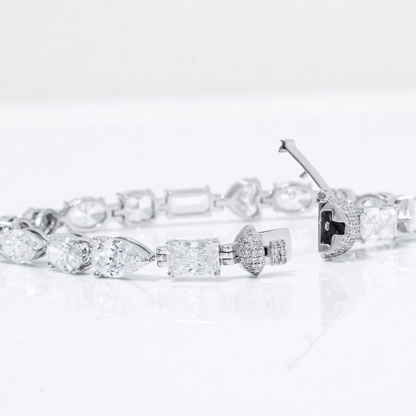 Solitaire Fancy Natural Diamond Tennis  Bracelet