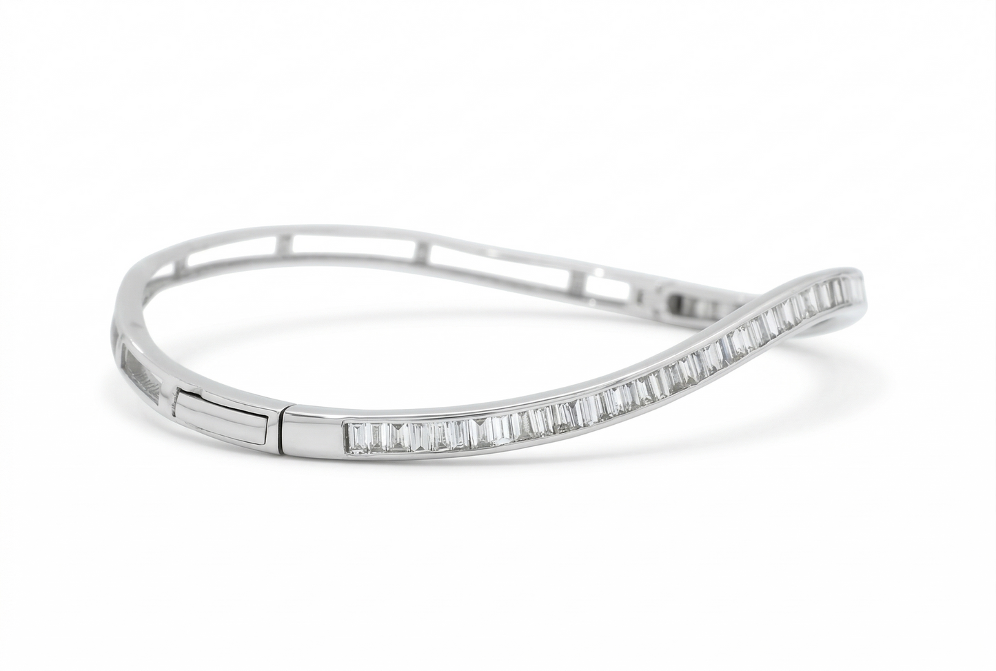 Baguette Natural Diamond Eternity Minimalistic Bracelet