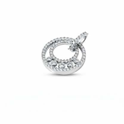 Circle Diamond Halo Pendant