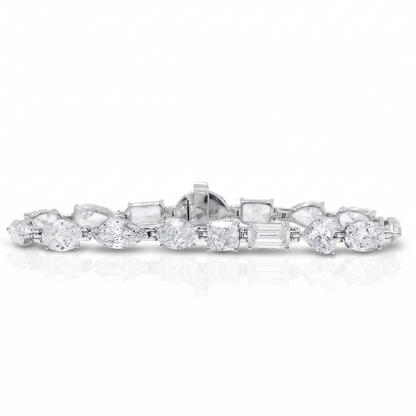Solitaire Fancy Natural Diamond Tennis  Bracelet