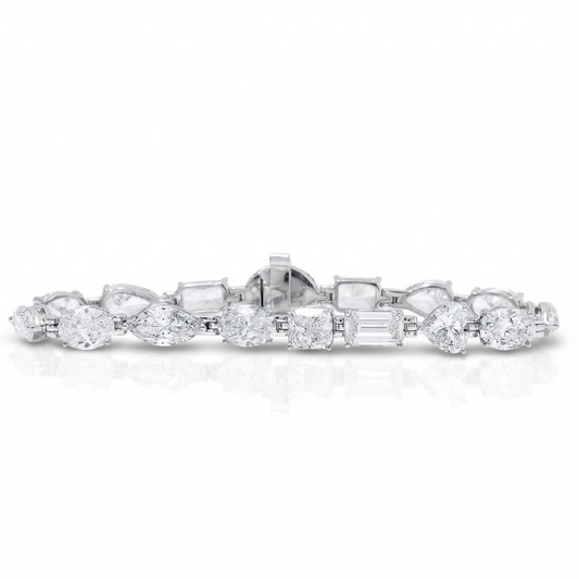 Solitaire Fancy Natural Diamond Tennis  Bracelet