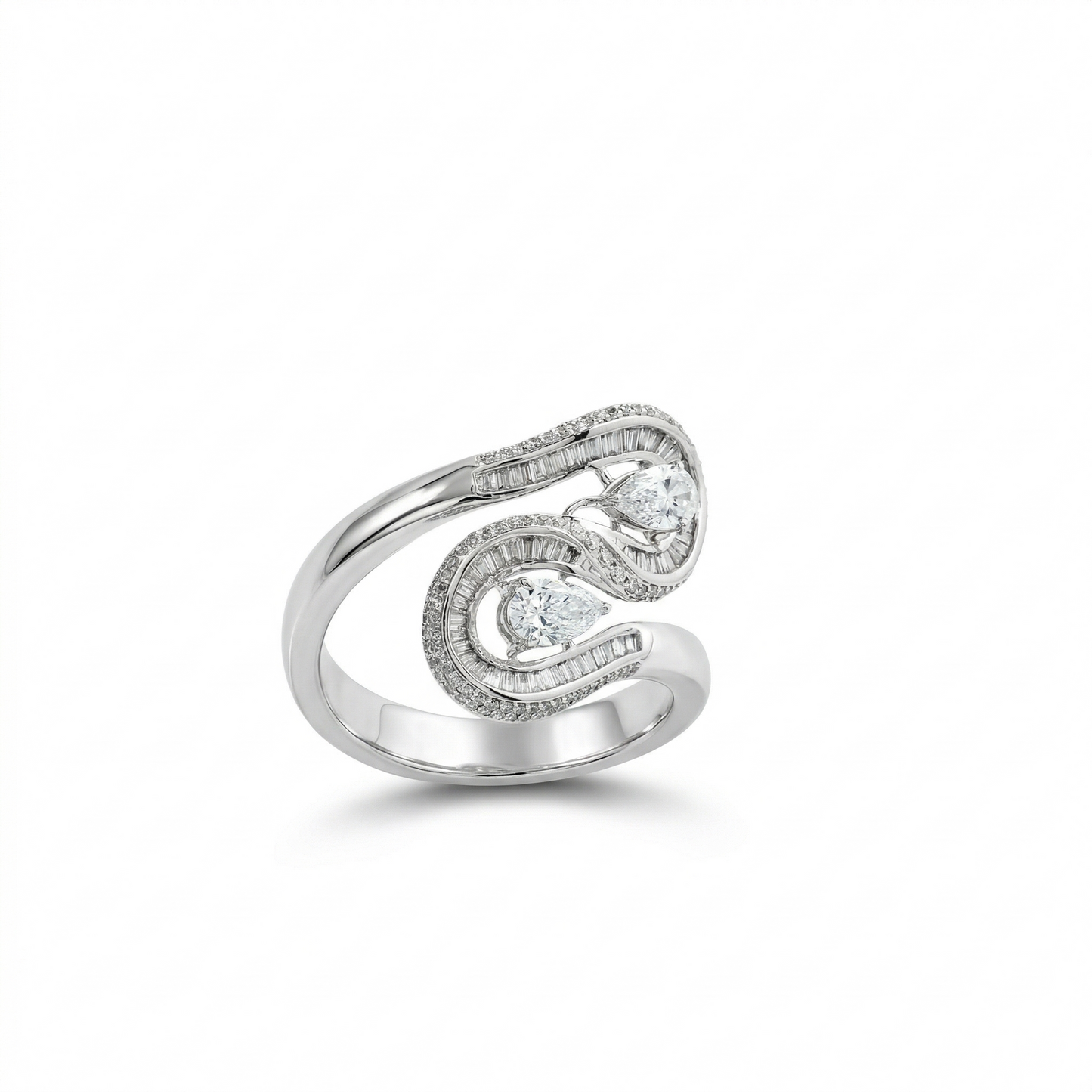 Pear Bypass Diamond Ring