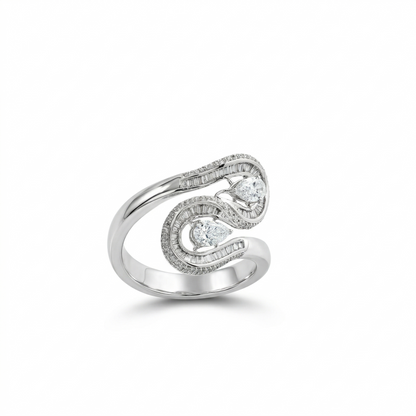 Pear Bypass Diamond Ring