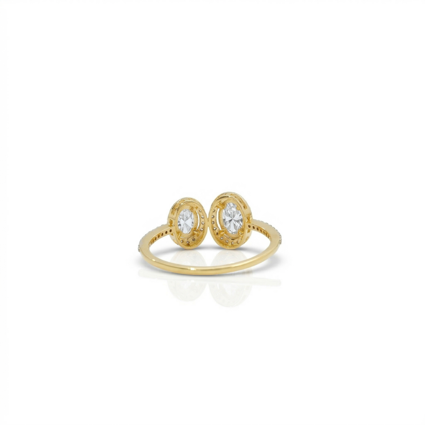 Twin Oval Halo Diamond Ring