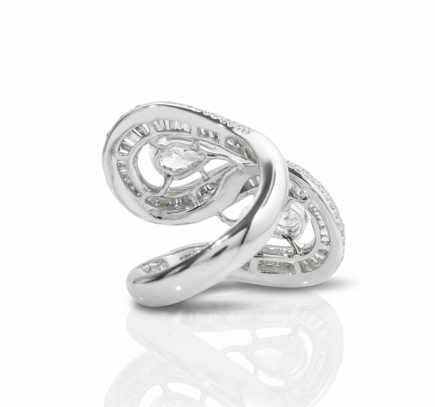Pear Bypass Diamond Ring
