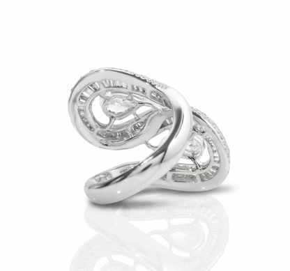 Pear Bypass Diamond Ring