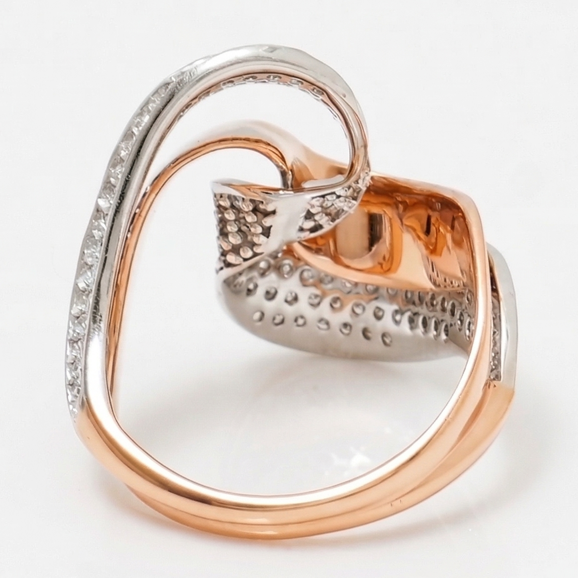 Wave Crossover Diamond Ring