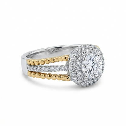 Halo Solitaire Ring