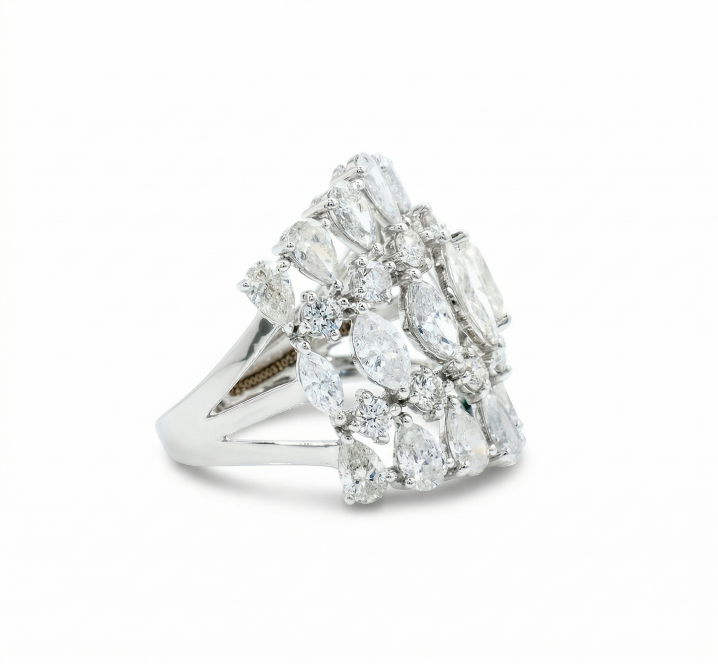 Wide Natural Diamond Ring
