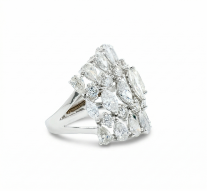 Wide Natural Diamond Ring