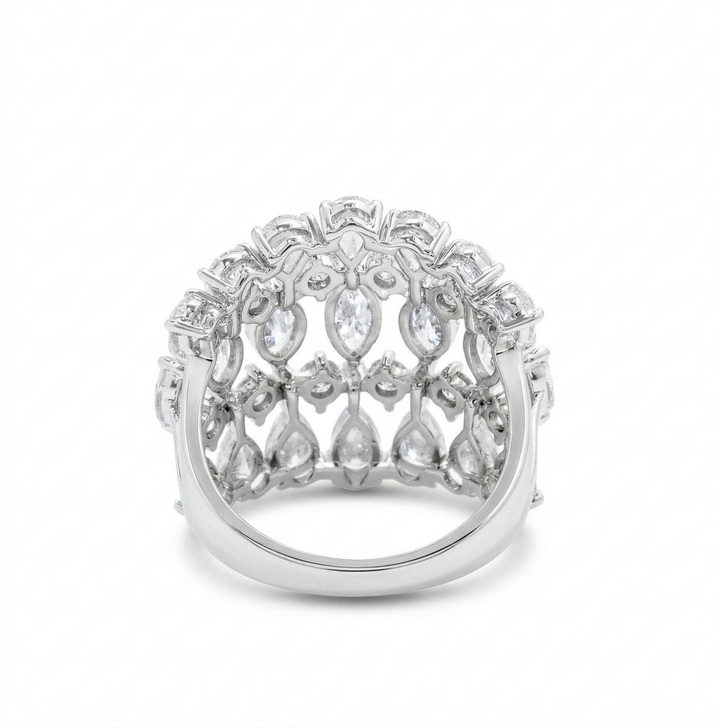 Wide Natural Diamond Ring
