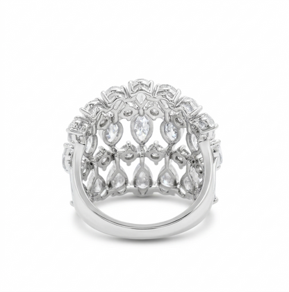 Wide Natural Diamond Ring