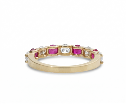 Ruby Diamond Eternity Band