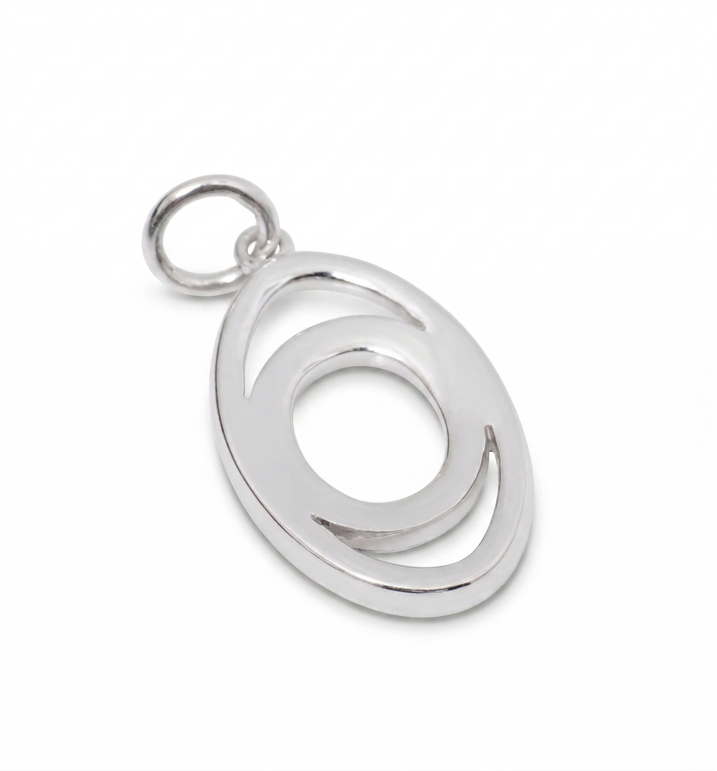 Oval Loop Natural Diamond Pendant