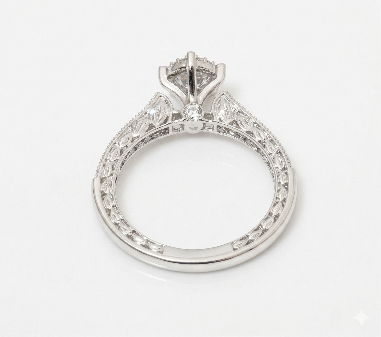 Natural Diamond Round Halo Engagement Ring 14K Gold