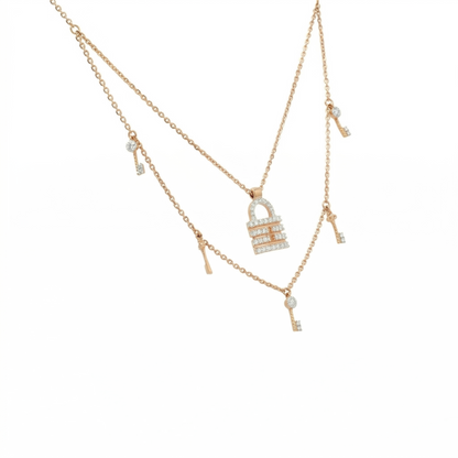 Lock & Key Diamond Necklace