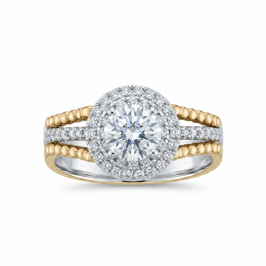 Halo Solitaire Ring