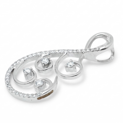 Floral Vine Natural Diamond Pendant