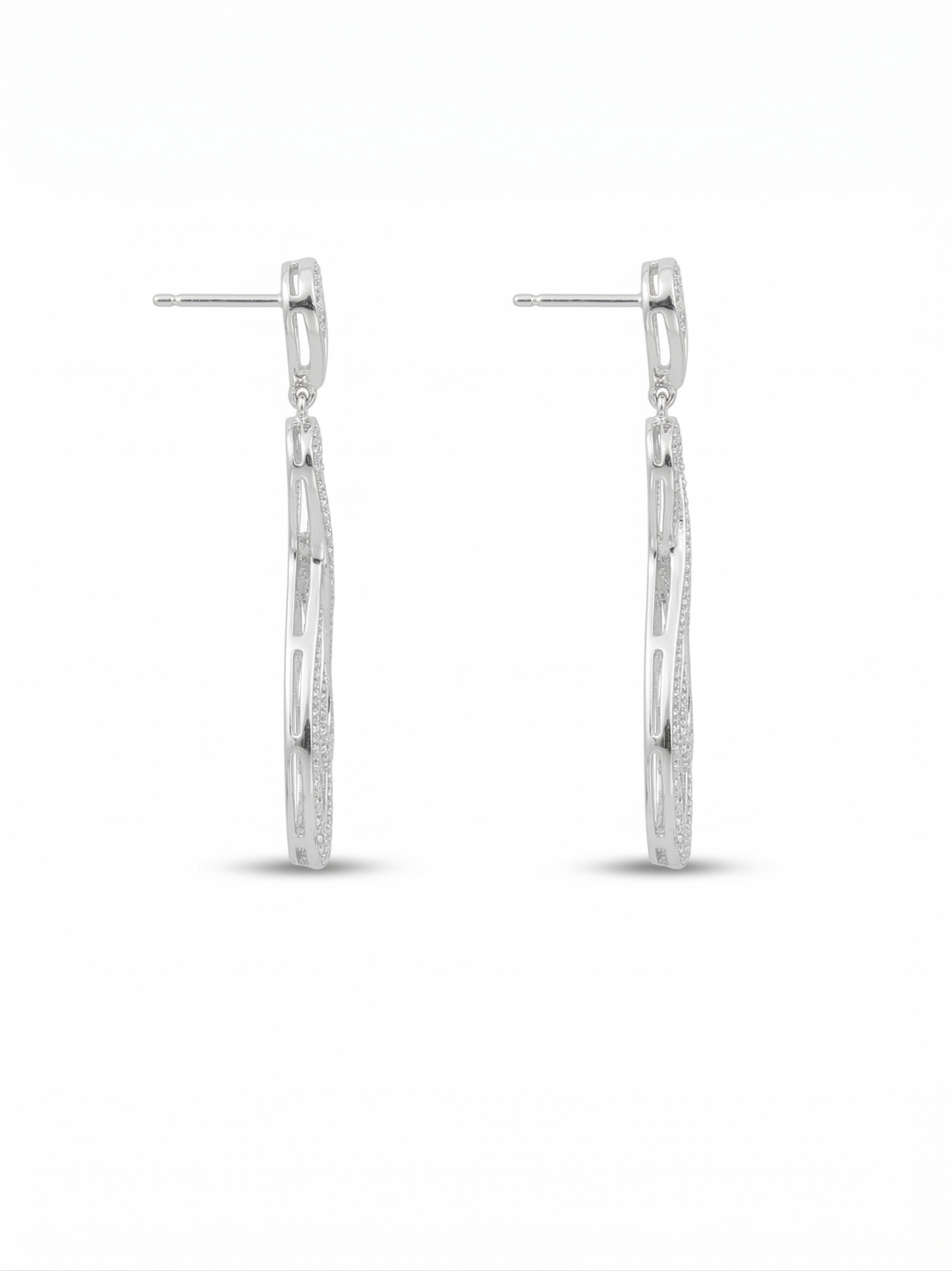Diamond Infinity Dangle Earrings