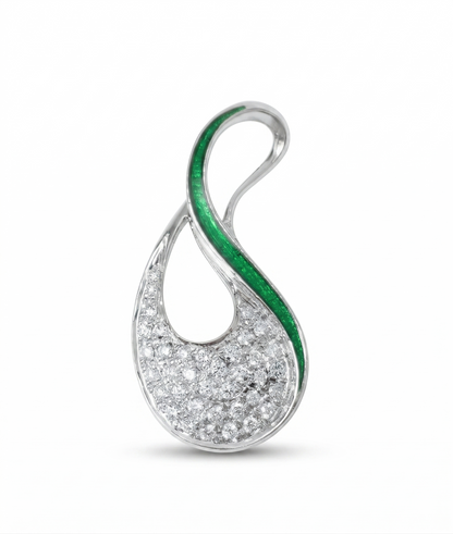Teardrop Infinity Natural Diamond Pendant