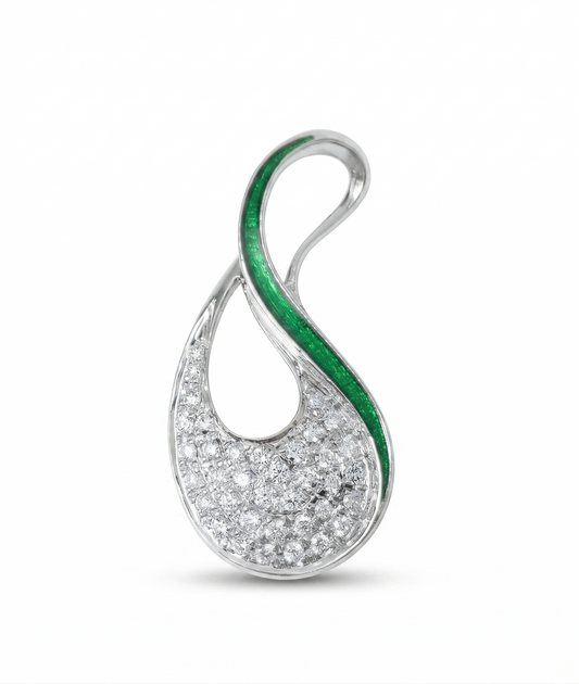 Teardrop Infinity Natural Diamond Pendant