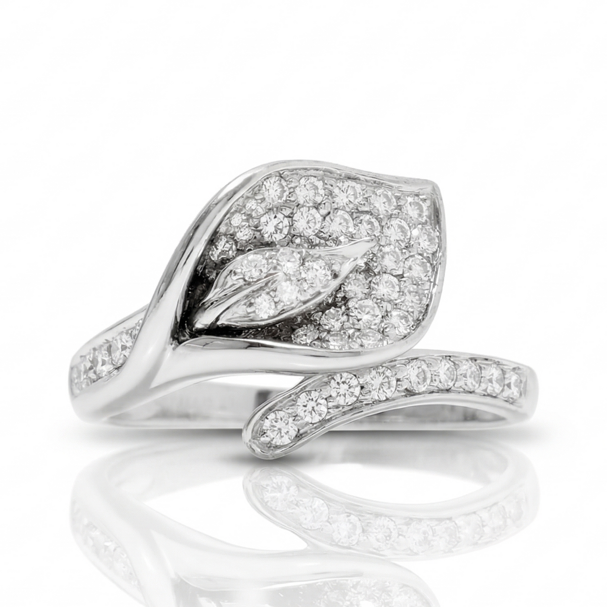 Leaf Natural Diamond Wrap Ring