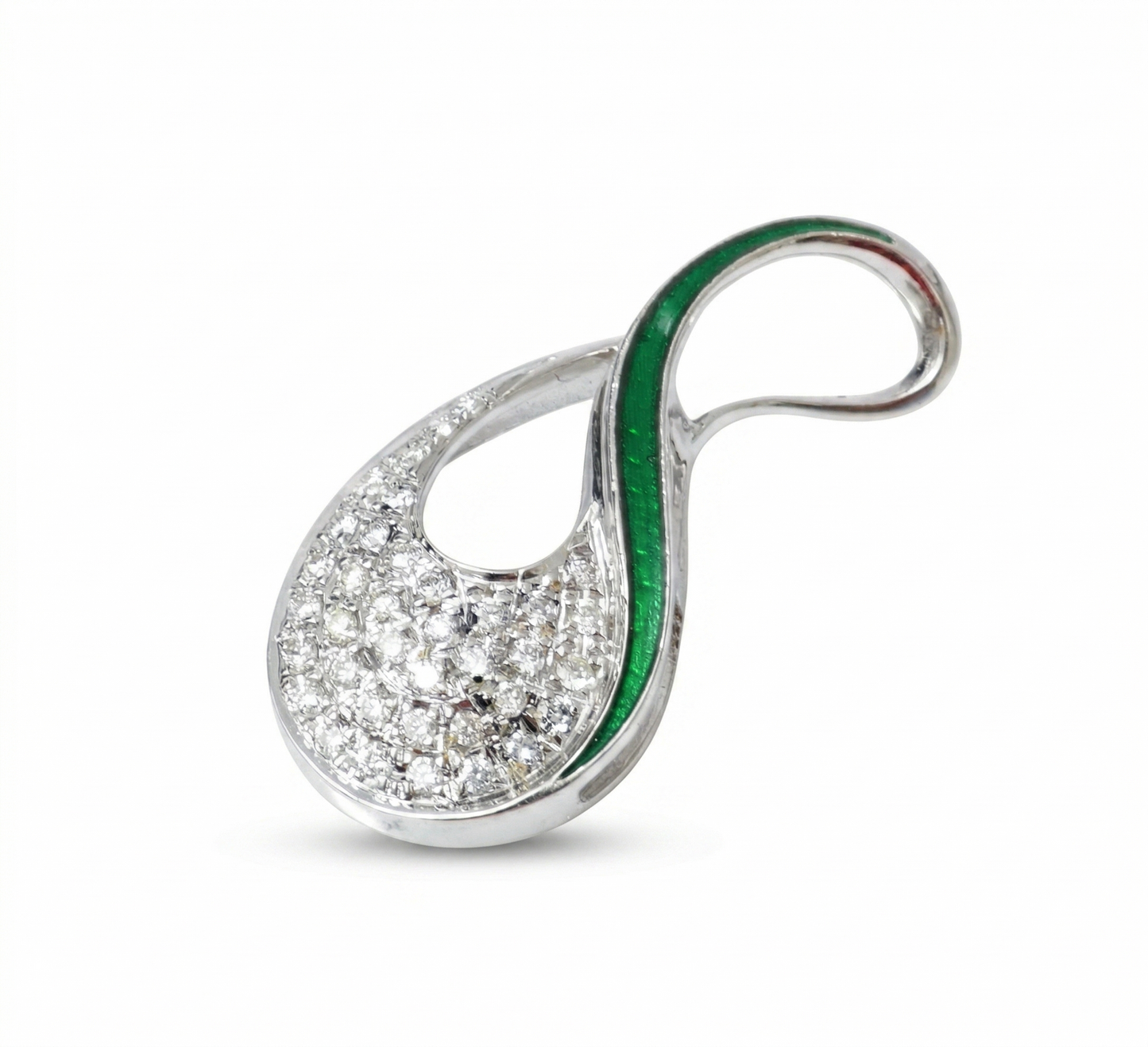 Teardrop Infinity Natural Diamond Pendant