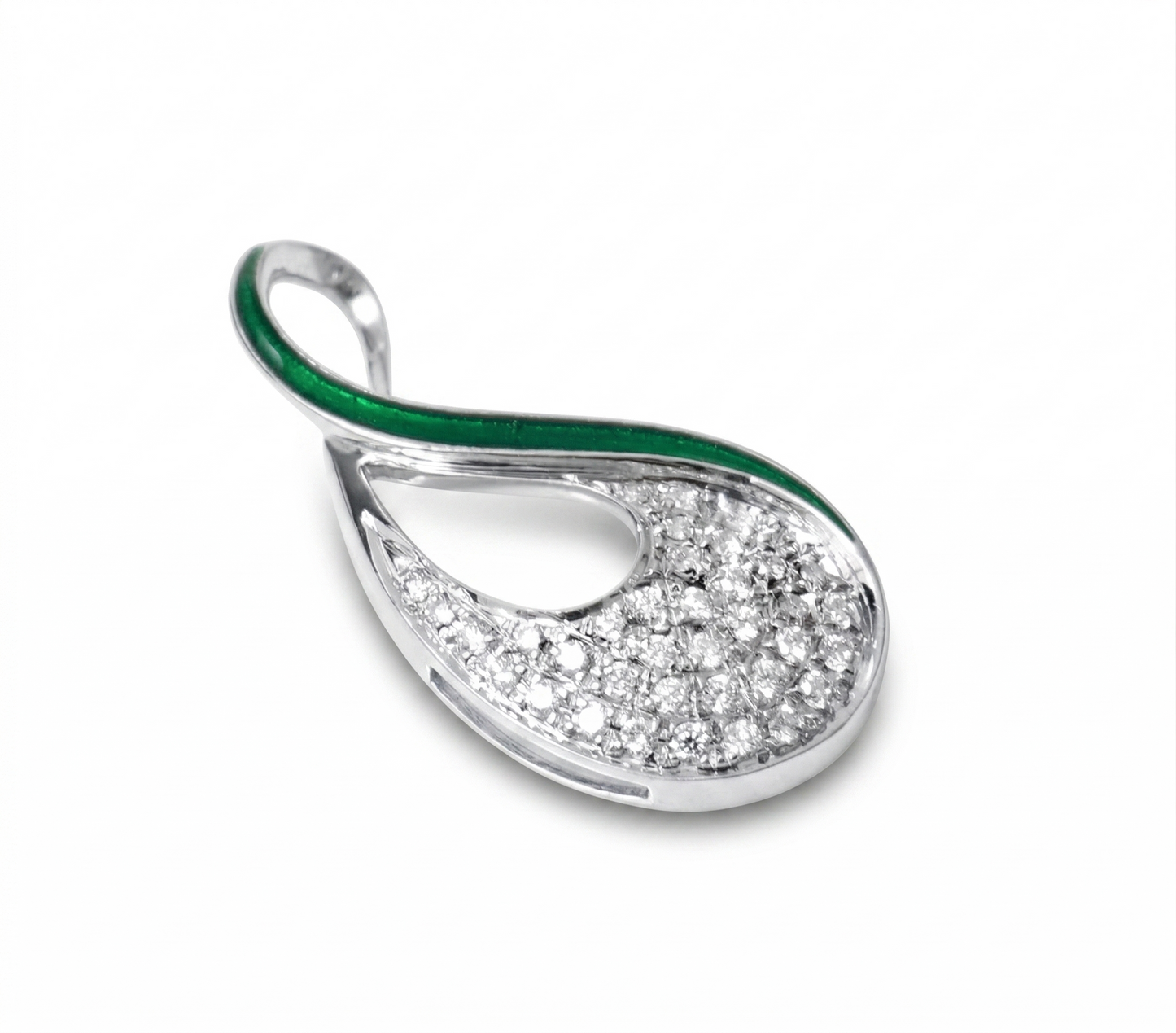 Teardrop Infinity Natural Diamond Pendant
