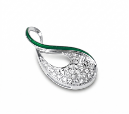 Teardrop Infinity Natural Diamond Pendant