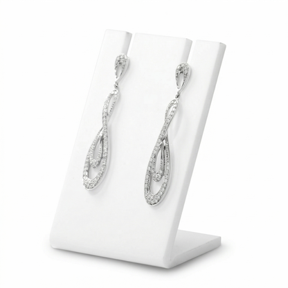 Diamond Infinity Dangle Earrings