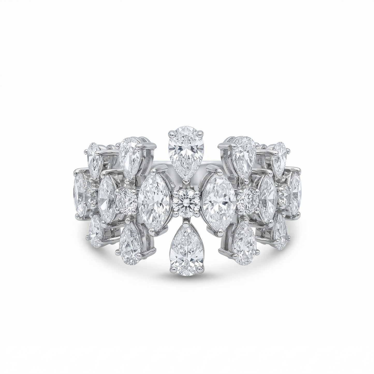 Cluster Floral Fancy Natural Diamond Ring