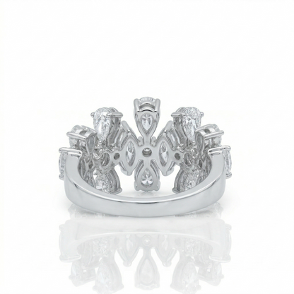 Cluster Floral Fancy Natural Diamond Ring