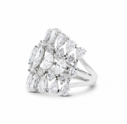 Wide Natural Diamond Ring