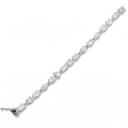 Solitaire Fancy Natural Diamond Tennis  Bracelet