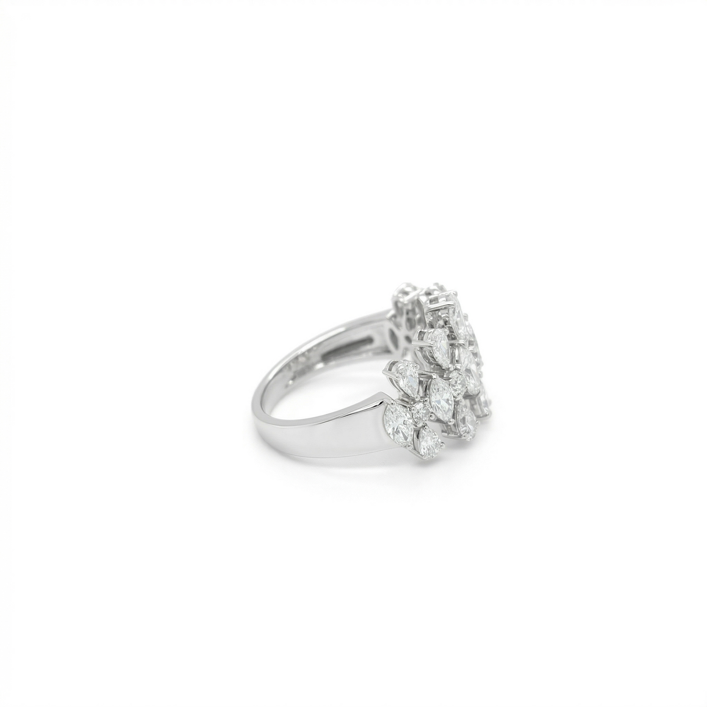 Cluster Floral Fancy Natural Diamond Ring