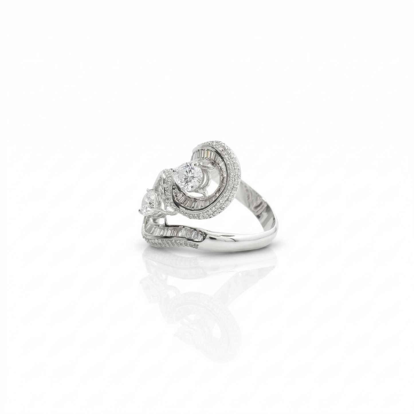 Pear Bypass Diamond Ring
