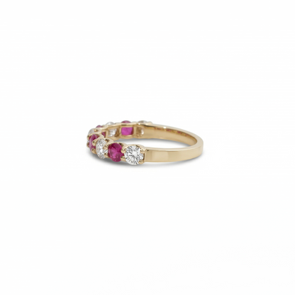 Ruby Diamond Eternity Band