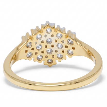 Snowflake Cluster Natural Diamond Ring