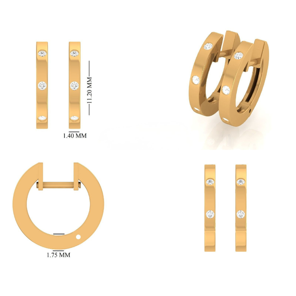 Diamond Huggie Kids Earrings