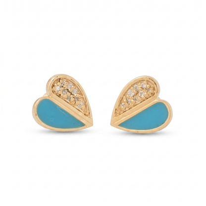 Heart Diamond Kids Earrings