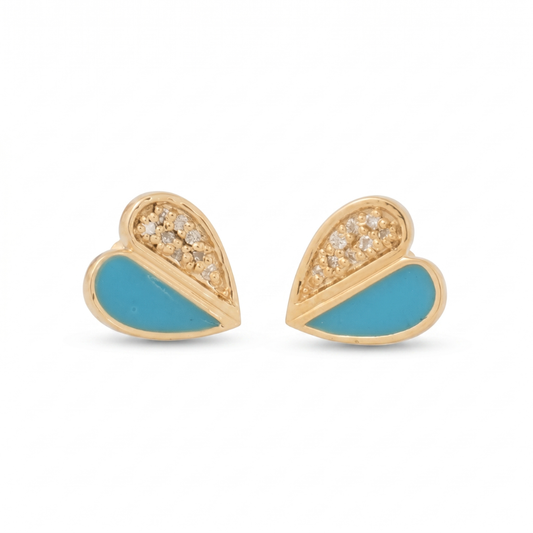 Heart Diamond Kids Earrings