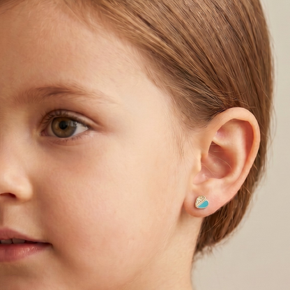 Heart Diamond Kids Earrings